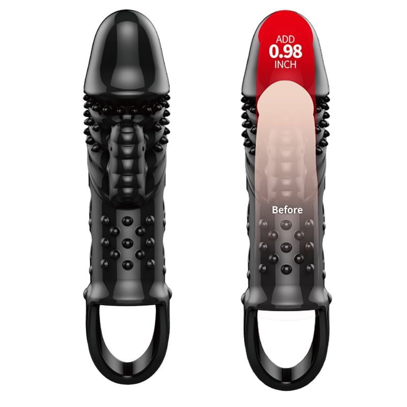 Manson pentru penis cu vibratii PRETTY LOVE – CECELIA, BLACK (18.5CM)