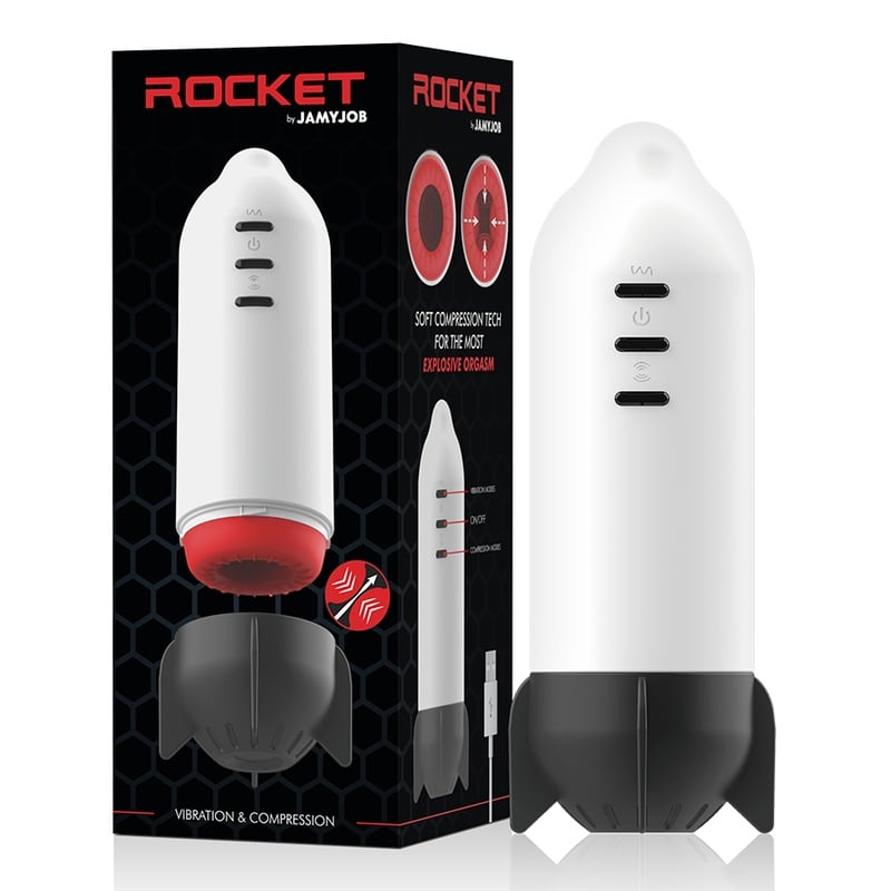 Masturbator cu 7 moduri de compresie si vibratii JAMYJOB Rocket - 1 | YEO