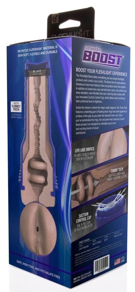 Masturbator pentru barbati cu deschidere in forma de anus Fleshlight Boost Blast LM Flesh (RP) - 2 | YEO