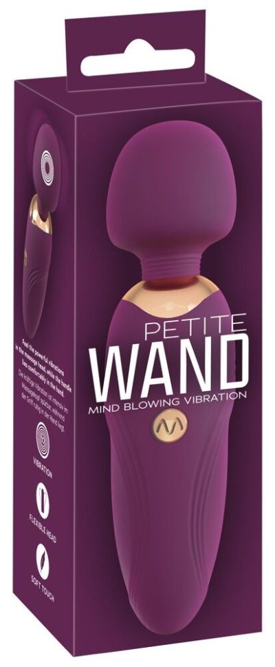 Mini bagheta de masaj 10 moduri de vibratie Petite Wand Purple