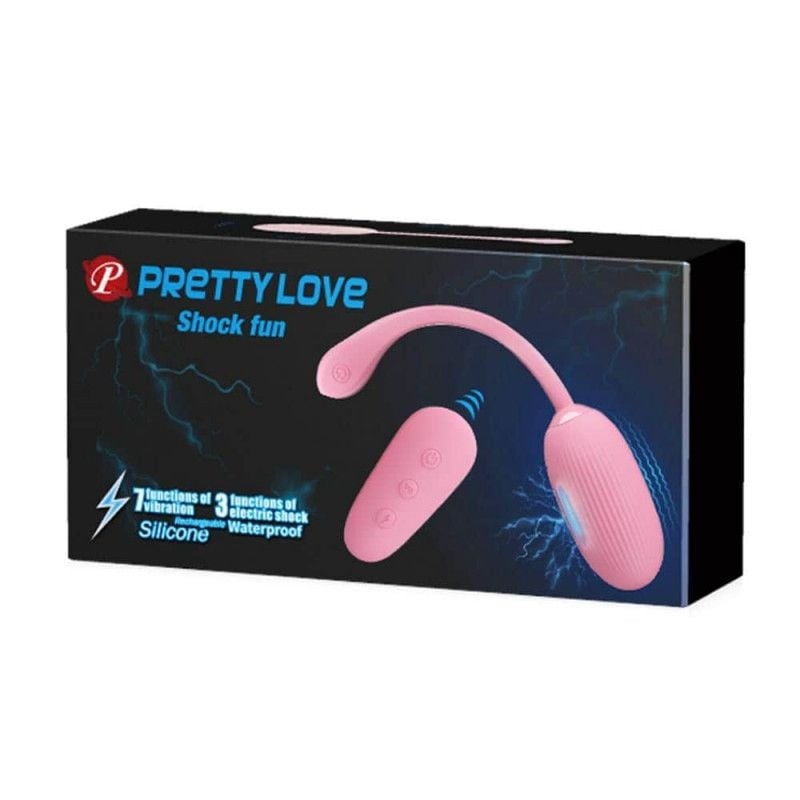 Ou vibrator cu stimulare electrica PRETTY LOVE - SHOCK FUN, PINK