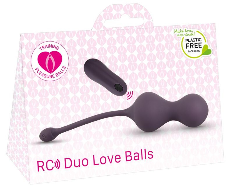 Ou vibrator cu telecomanda si 10 moduri de vibratii RC Duo Love Balls