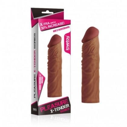 Prelungitor penis Pleasure X-Tender Penis Sleeve 3 Mulatru 19cm