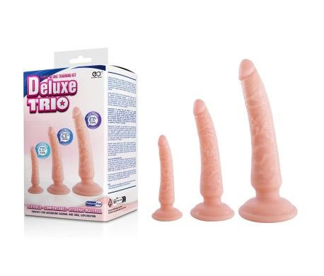 Set 3 dildo realistice DELUXE TRIO PVC DONG KIT SET