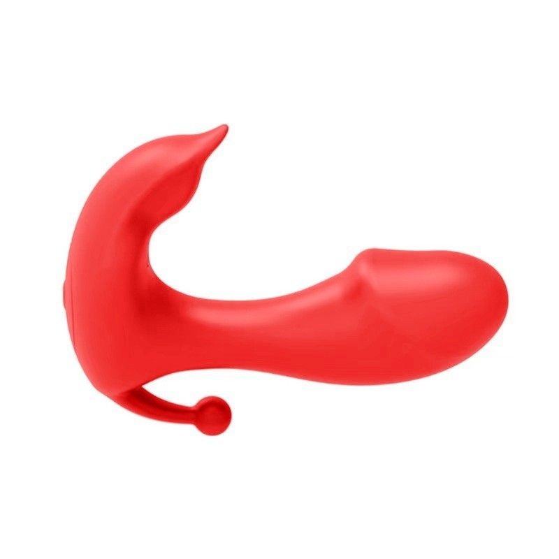 Stimulator pentru punct g si prostata Mateo Stimulator, Bluetooth Control, Free App, Silicone, USB, Red