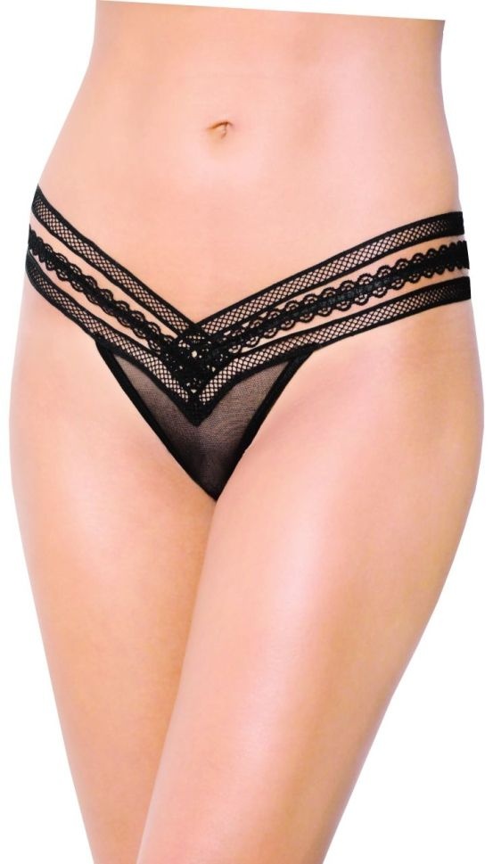 THONGS 2439 BLACK - S/M - 2 | YEO