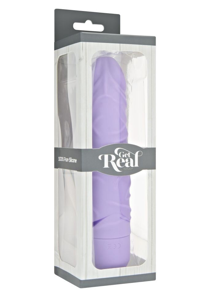 Vibrator clasic realistic cu 7 viteze de vibratii si ax usor curbat , Purple (20.1 cm) - 1 | YEO