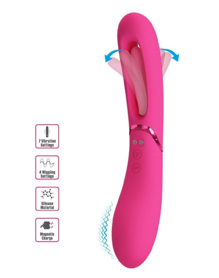 Vibrator cu miscari de fluturare Romance Lexie Pink