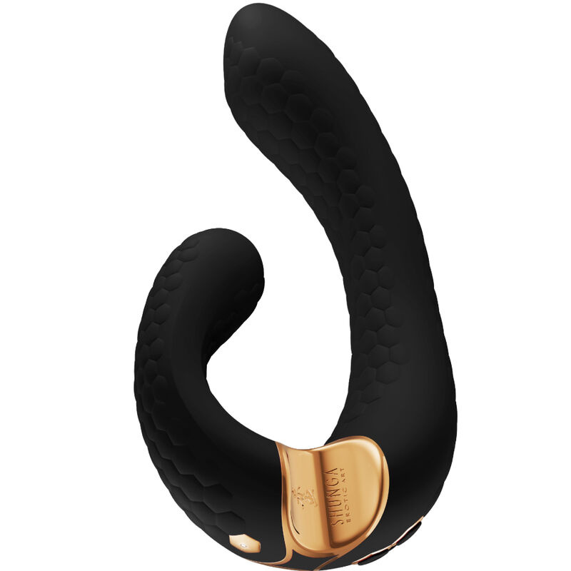 Vibrator de lux stimulator dublu SHUNGA - MIYO INTIMATE Negru - 3 | YEO