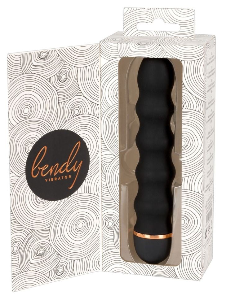 Vibrator flexibil cu textura moale Bendy Wavy Vibrator (17 cm) - 1 | YEO