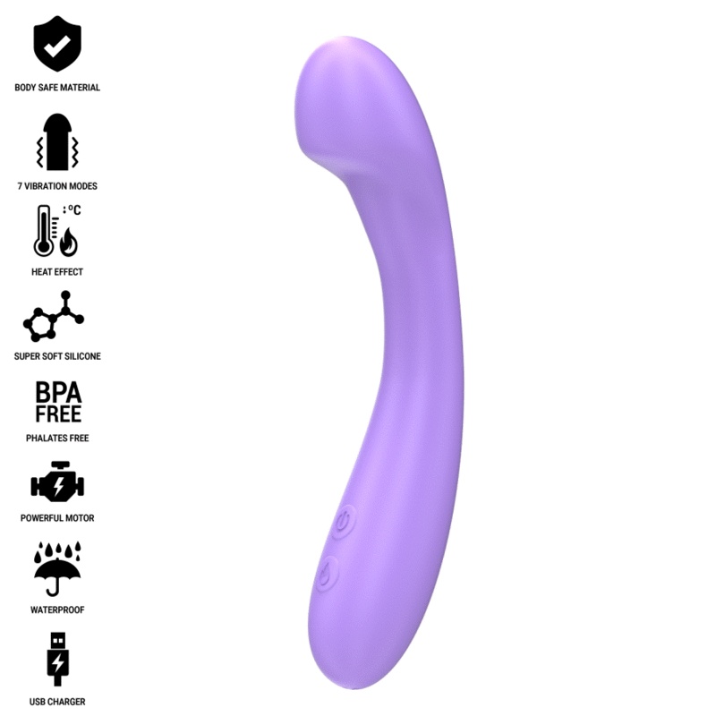 Vibrator INTENSE BECKY – 19 cm, Funcție de incalzire si 7 Moduri de Vibratie