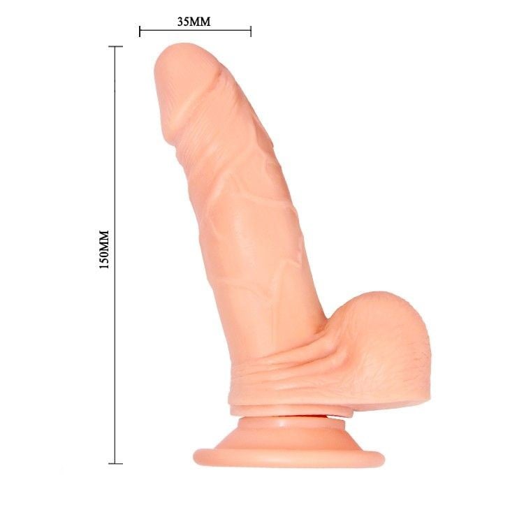 Vibrator realistic cu rotatii, cu telecomanda si ventuza de fixare - Vibratii & Rotatii (15cm) - 3 | YEO