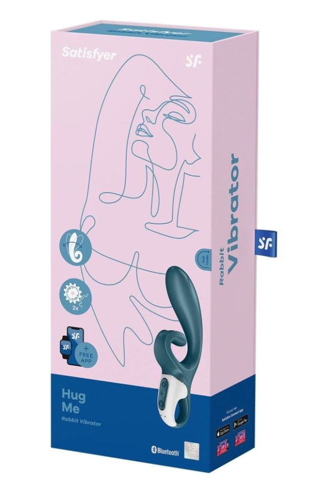 Vibrator stimulator Satisfyer Hug me grayblue (21cm)