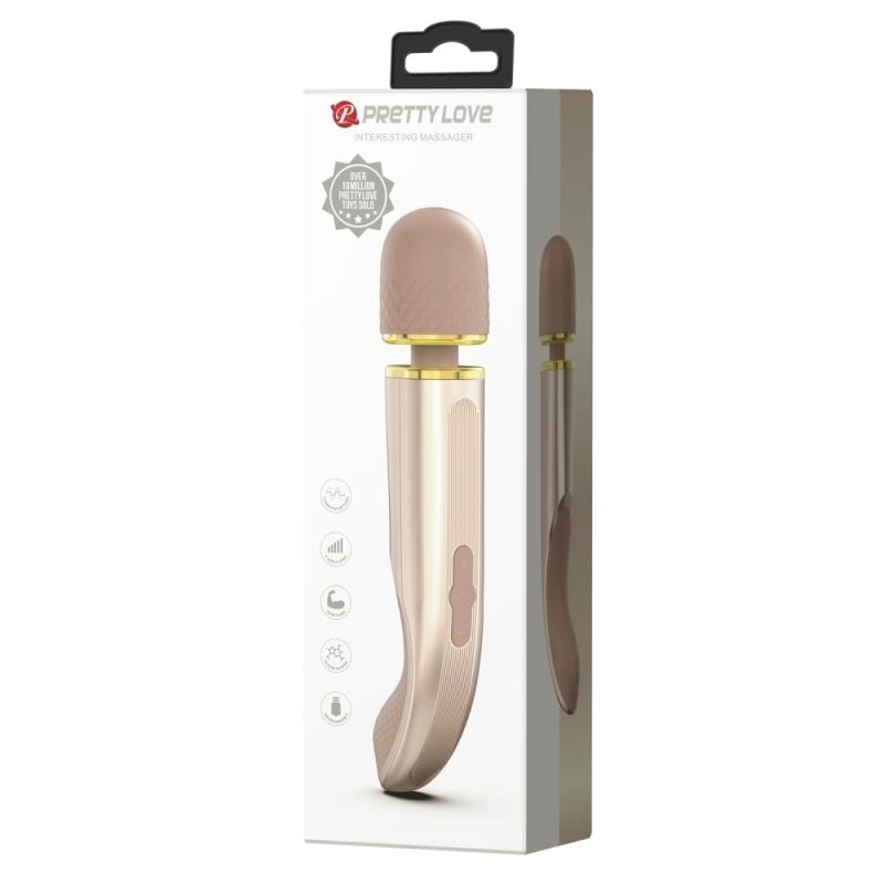 Vibrator Wand Interesting Massager Gold 29cm