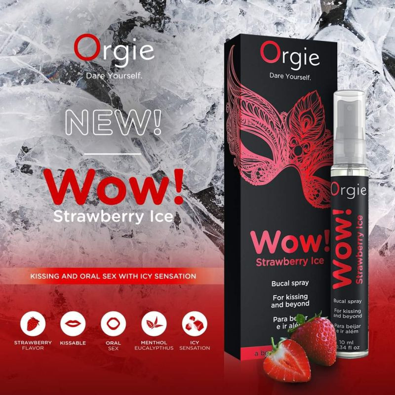 Wow! Strawberry Ice Oral Spray, 10ml in SexShop KUR Romania