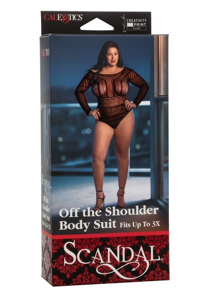 Body negru Scandal Plus Size Off - 3 | YEO