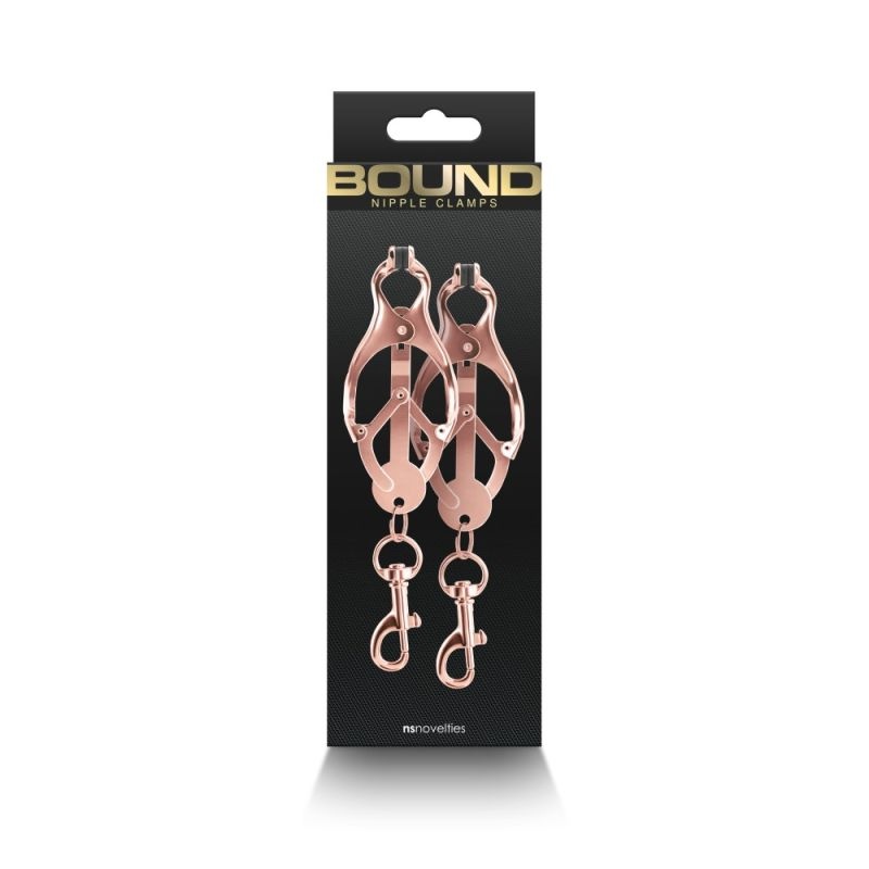 Clemele ajustabile pentru mamelon Bound - Nipple Clamps - C3 - Rose Gold