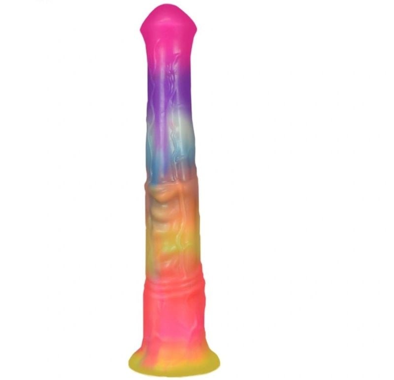 Dildo Cal Luminous Horse Cock, Glow in the Dark, Liquid Silicone, 29 cm