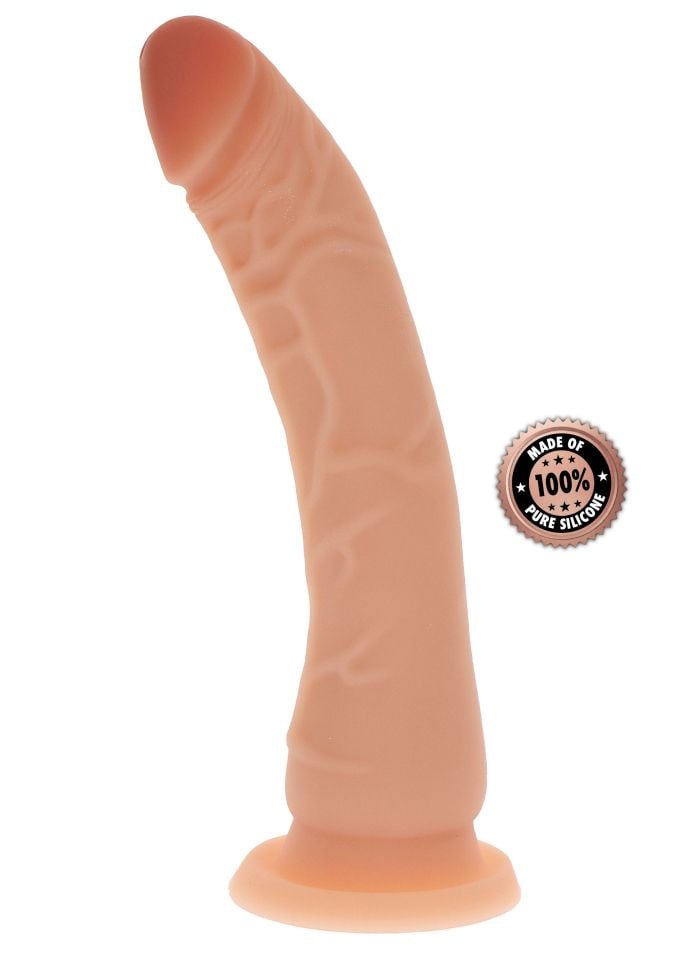 Dildo cu accente realiste precum vene si pliuri ale pielii Silicone Dong 8.5 Inch (21 cm)