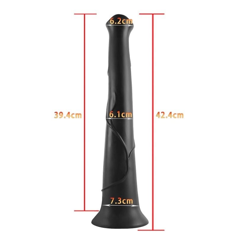 Dildo de înaltă calitate, flexibil cu ventuza X-MEN Huge Horse Dildo Black 42.4cm - 1 | YEO