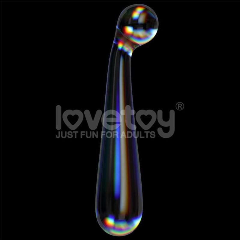 Dildo din sticla borosilicată Twilight Gleam Glass Dildo- Alluring Arc (17cm)