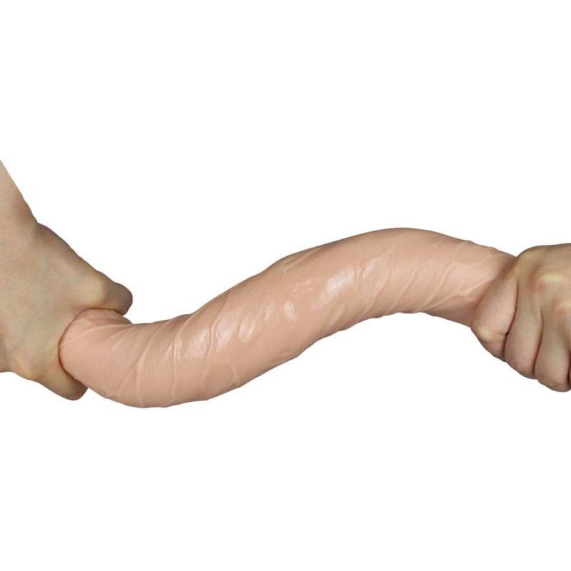 Dildo dublu din material moale si flexibil Realistic Ultra Double Dildo 45cm - 2 | YEO