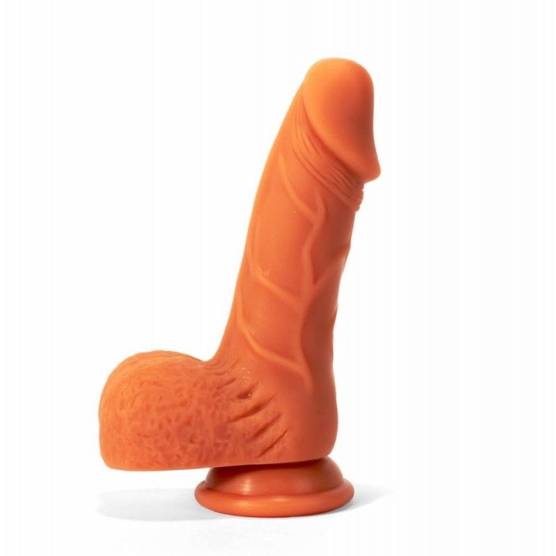 Dildo mic din silicon, realistic cu vene pronuntate Silicon Pleasure Flesh (15cm) - 1 | YEO