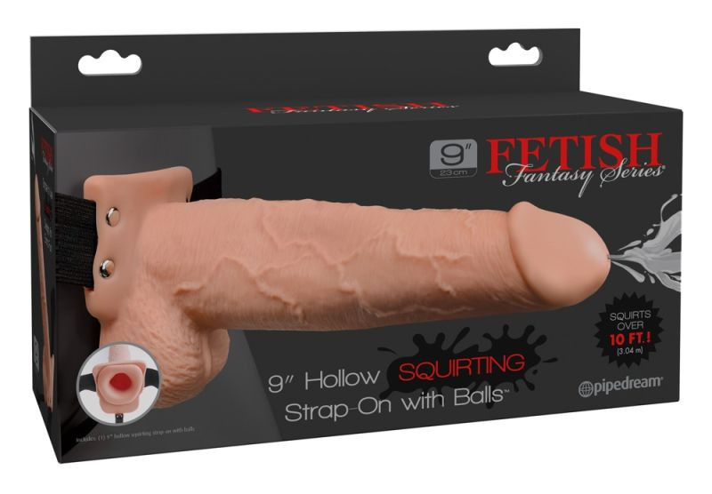 Dildo realist, Hollow Strap-on Squirting (25,4 cm) - 1 | YEO