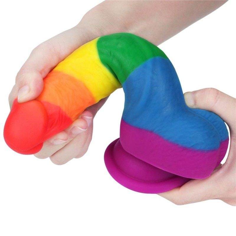 Dildo realistic Pride din silicon compatibil strap-on 8' Prider Dildo (20.5cm)