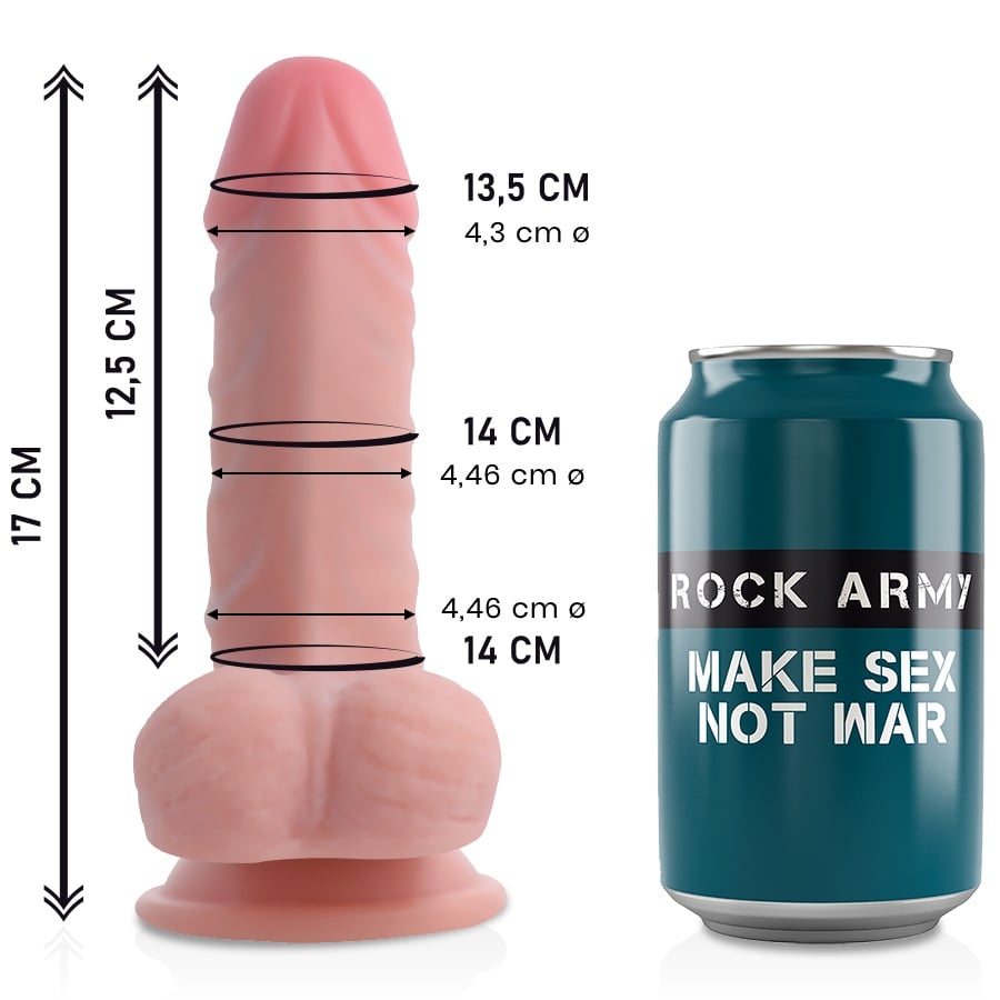 Dildo realistic The Dual Density Panzer Dimensiune: 17 cm x 4,46 cm - 3 | YEO