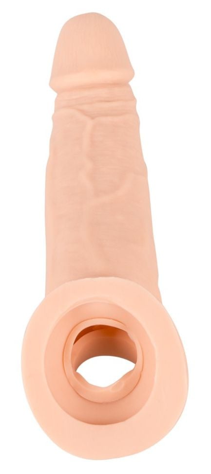 Manșon pentru penis de culoarea pielii Penis Sleeve with Extension (21 cm)