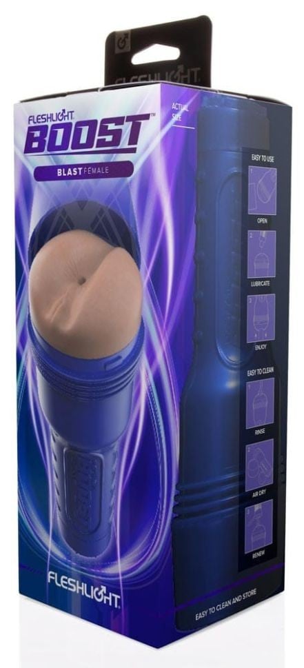 Masturbator pentru barbati cu deschidere in forma de anus Fleshlight Boost Blast LM Flesh (RP) - 3 | YEO