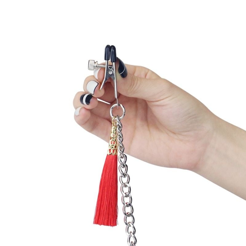 Nipple Clit Tassel Clamp With Chain - 2 | YEO