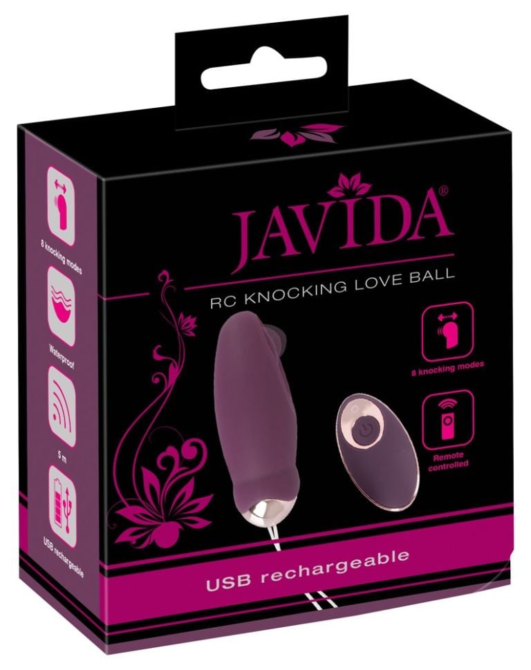 Ou vibrator cu telecomanda 8 moduri de pulsare Javida RC Knocking Love Ball