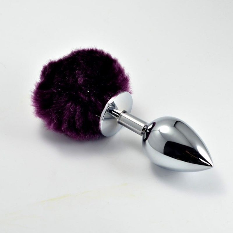 Pompon Metal Plug Small Purple in SexShop KUR Romania