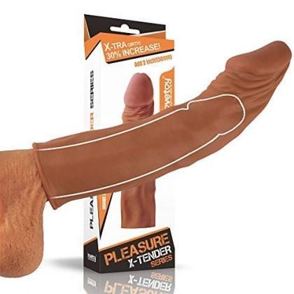 Prelungitor penis Pleasure X-Tender 18cm- Mulatru - 1 | YEO