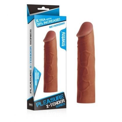 Prelungitor penis Pleasure X-Tender Penis Sleeve 1- mulatru, 17cm