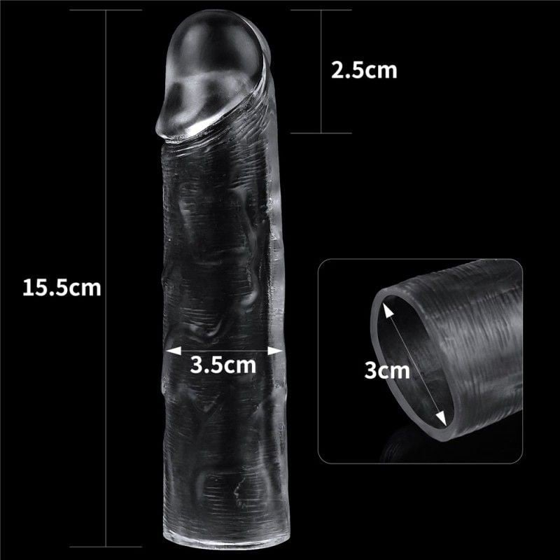 Prelungitor penis transparent Flawless Clear Penis Sleeve Add 1\'\' 15.5cm - 1 | YEO