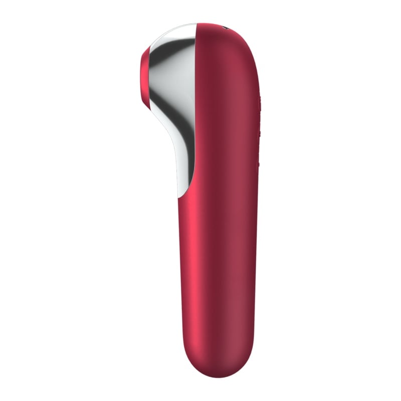 Stimulator clitoris si vibrator punct G inteligent SATISFYER Dual Red - Vibratii + Unde Presiune - 1 | YEO