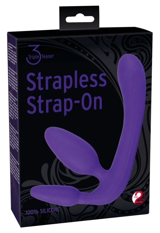 Strap-On fara curele cu Tripla Stimulare anal si vaginal - 1 | YEO