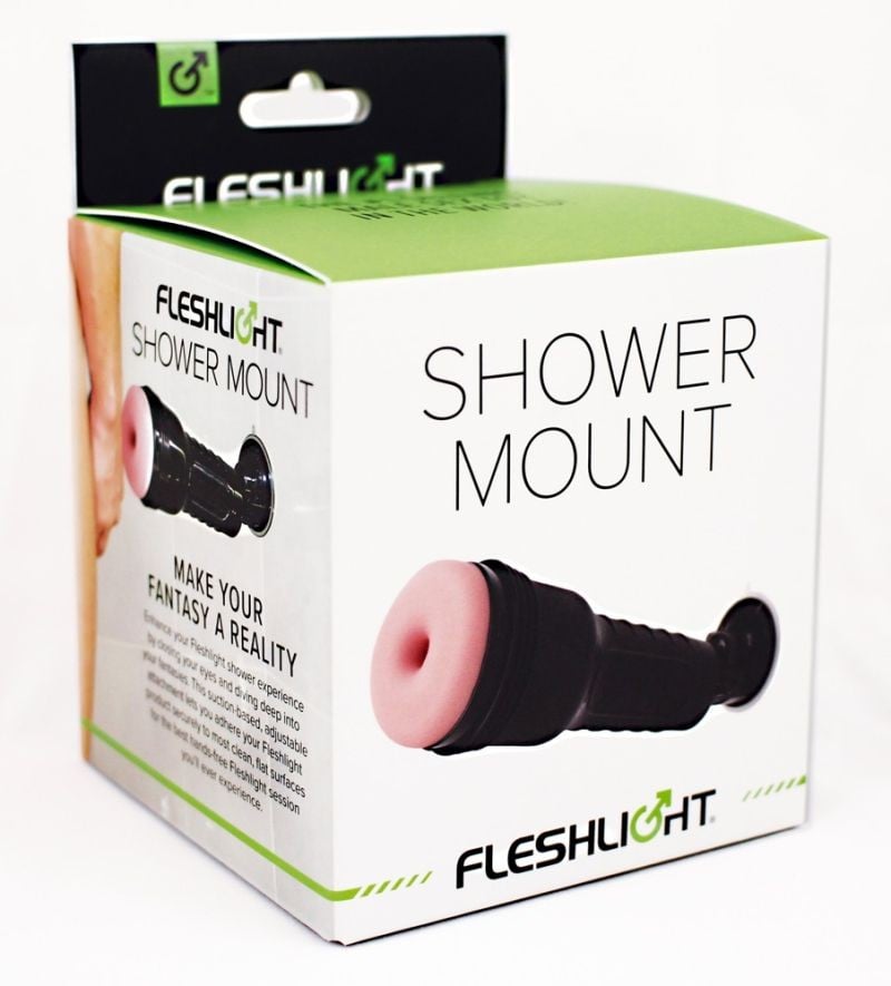 Suport negru de perete pentru masturbatoare Fleshlight Shower Mount