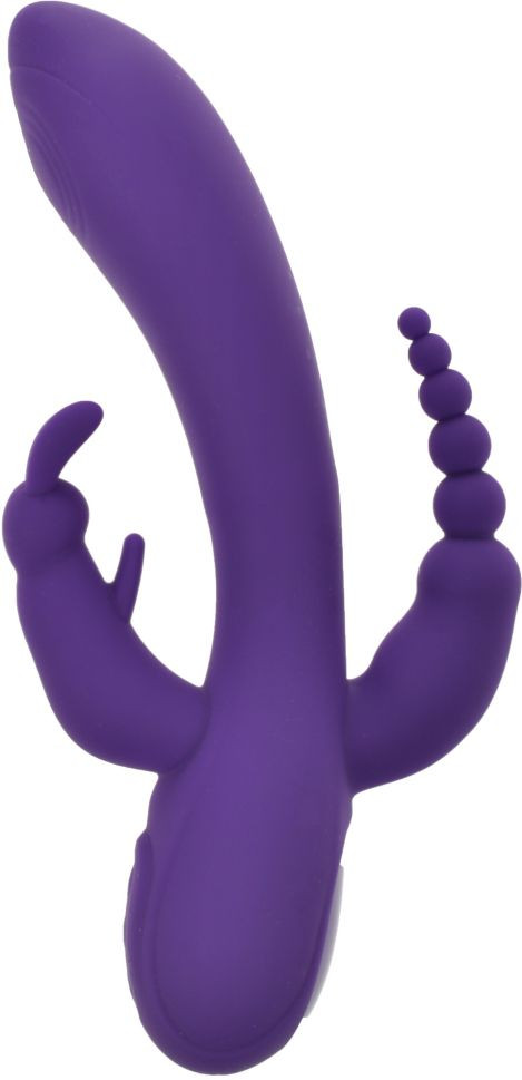 Vibrator 3-in-1 in stil iepure Triple Power Vibrator 10 Vibration Modes, Purple (22.5cm)