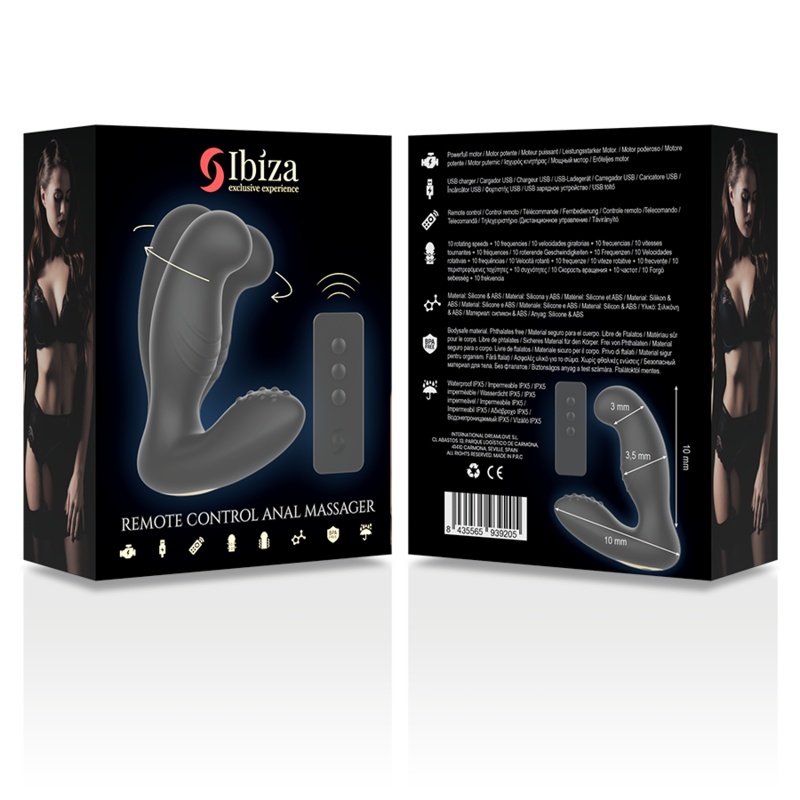 Vibrator anal cu 10 moduri de vibratii cu telecomanda Ibiza - 3 | YEO