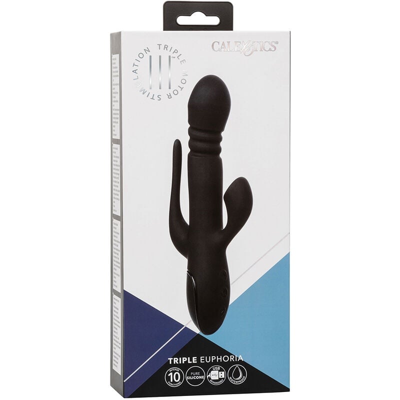 Vibrator cu 3 functii CALEXOTICS Triple Euphoria BLACK