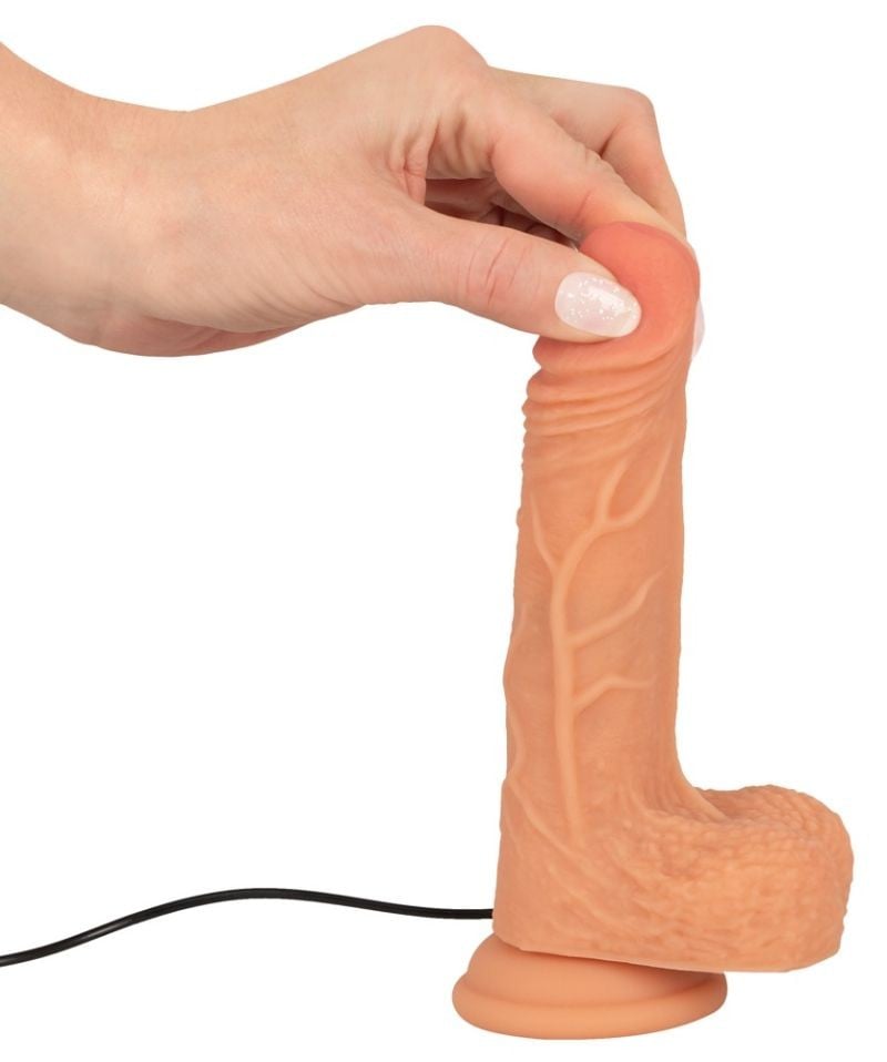 Vibrator cu 3 moduri de vibrație controlate de telecomanda RealThing Small 18cm (inserabil 13.5cm) - 2 | YEO