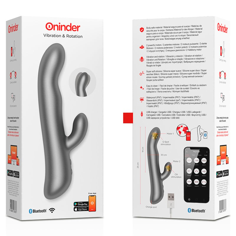 Vibrator cu vibrații și rotatii ONINDER - OSLO negru - 3 | YEO