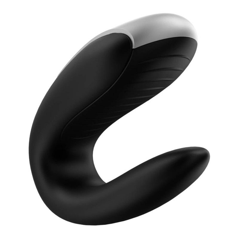 Vibrator cupluri SATISFYER Double Fun (Black) cu telecomanda - 1 | YEO