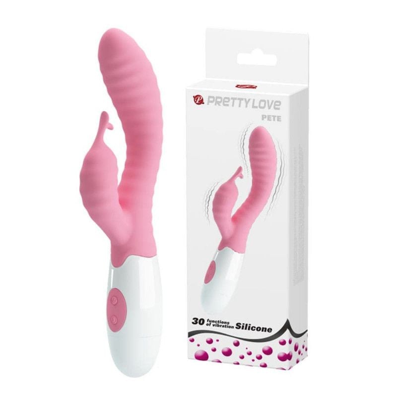 Vibrator din silicon cu 30 de functii de vibratie Pretty Love Pete Pink 20cm