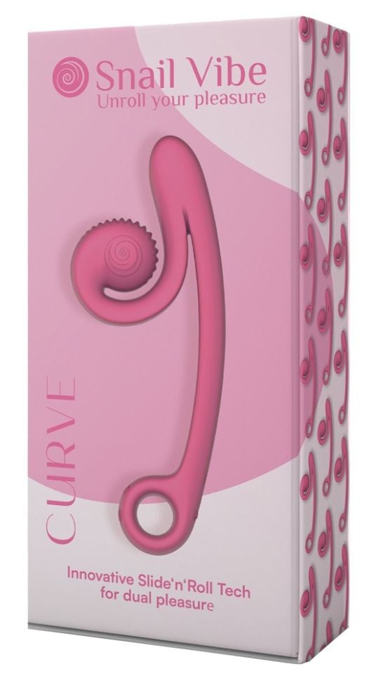 Vibrator dublu flexibil cu 2 motoare Snail Vibe Curve (24 cm)