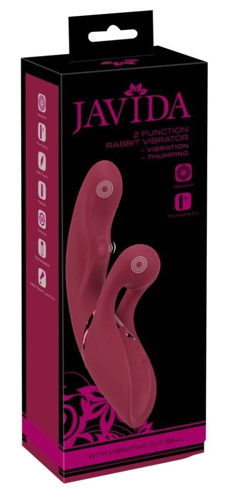 Vibrator iepure cu functie de pulsare/batere Javida 2 Function Rabbit Vibrator